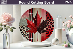 Canada Day Glass Kitchen Cutting Board | Maple Leaf Product Image 1
