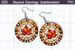 Canada Round Earrings | Canada Leaf Earrings Product Image 1