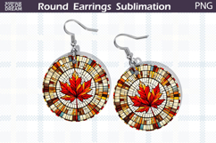 Canada Round Earrings | Canada Leaf Earrings Product Image 1