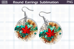 Canada Round Earrings | Canada Leaf Earrings Product Image 1
