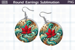 Canada Round Earrings | Canada Leaf Earrings Product Image 1