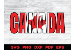 Canada Country Flag Name Design SVG PNG DXF EPS PDF Product Image 1