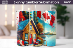 Canada Leaf Tumbler Wrap | Canada Landscape Tumbler Product Image 1