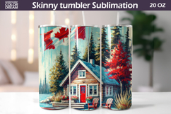 Canada Leaf Tumbler Wrap | Canada Landscape Tumbler Product Image 1