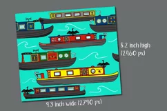 canal narrow boats seamless tumbler sublimation