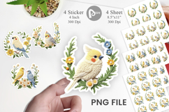 Canary Embroidery Sticker Product Image 1