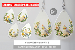 Earring Canary Embroidery Product Image 1