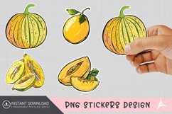 Canary Melon Sticker Clipart,Fruit Sticker Product Image 1