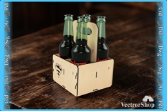 Beer Basket for Dad - Decorative Template Ideal for Gifts Product Image 1