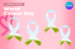 Breast Cancer Ribbon Canva Frame Bow Awareness Add Photo_12 Product Image 1