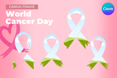 Breast Cancer Ribbon Canva Frame Bow Awareness Add Photo_14 Product Image 1
