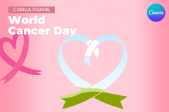 Breast Cancer Ribbon Canva Frame Bow Awareness Add Photo_16 Product Image 1