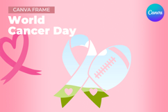 Breast Cancer Ribbon Canva Frame Bow Awareness Add Photo_8 Product Image 1
