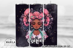 Cancer Sign Skinny Tumbler Sublimation Designs Product Image 1