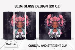 Cancer Sign Skinny Tumbler Sublimation Designs Product Image 2