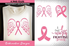 Breast Cancer Awareness Sublimation Bundle | Pink Ribbon Set Product Image 3