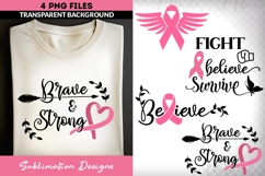 Breast Cancer Awareness Sublimation Bundle | Wings &amp; Quotes Product Image 2
