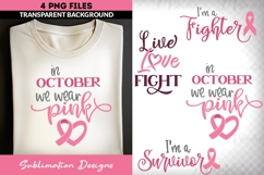 Breast Cancer Awareness Sublimation Bundle | Fighter Quotes Product Image 2