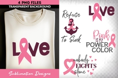 Breast Cancer Awareness Sublimation Bundle | Support Quotes Product Image 2