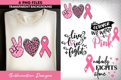 Breast Cancer Awareness Sublimation Bundle | Peace Love Pink Product Image 1