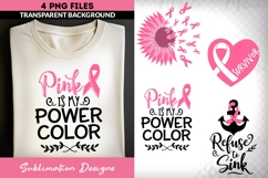 Breast Cancer Awareness Sublimation Bundle | Survivor Heart Product Image 3