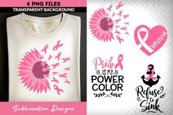Breast Cancer Awareness Sublimation Bundle | Survivor Heart Product Image 4
