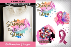 Breast Cancer Awareness Sublimation Bundle | Pink Ribbon PNG Product Image 3