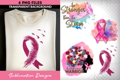 Breast Cancer Awareness Sublimation Bundle | Pink Ribbon PNG Product Image 4