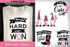 Breast Cancer Awareness Sublimation Bundle | Cure &amp; Gnomes Product Image 2