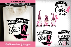 Breast Cancer Awareness Sublimation Bundle | Cure &amp; Gnomes Product Image 3