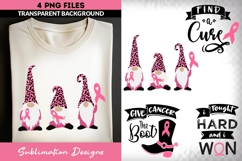 Breast Cancer Awareness Sublimation Bundle | Cure &amp; Gnomes Product Image 4
