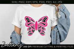 PINK Butterfly SVG for Cricut Breast Cancer Awareness SVG Product Image 4