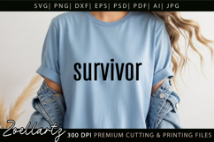 SURVIVOR SVG Breast Cancer Awareness SVG Pink Ribbon SVG Product Image 2