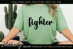 FIGHTER SVG Breast Cancer Awareness SVG Pink Ribbon SVG Product Image 3