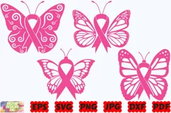 Cancer Butterfly SVG | Breast Cancer SVG | Butterfly SVG Product Image 3