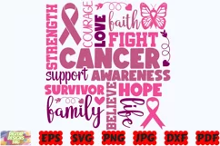 Breast Cancer SVG | Cancer Awareness SVG | Cancer SVG | PNG Product Image 1