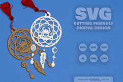 Cancer Dream Catcher Laser Cut Set SVG Product Image 2