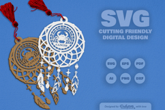 Cancer Dream Catcher Laser Cut Set SVG Product Image 2