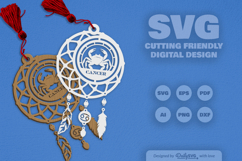 Cancer Dream Catcher Laser Cut Set SVG Product Image 2