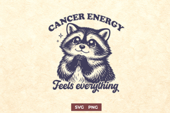 Cancer Energy SVG PNG | Feels Everything Zodiac Cute Design Product Image 1