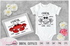 Baby girl Cancer zodiac sign svg Product Image 1