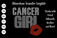 Cancer Girl Rhinestone SVG Template - Horoscope sign Product Image 1