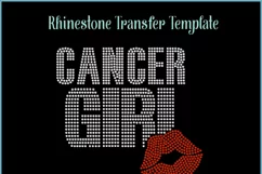 Cancer Girl Rhinestone SVG Template - Horoscope sign Product Image 2