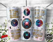 12 Zodiac Sign Affirmation |20oz Skinny Tumbler Sublimation Product Image 7