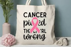 Cancer Picked The SVG, Breast Cancer SVG Design Product Image 3