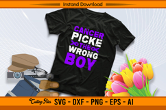Cancer Picked The Wrong Boy Awareness SVG Product Image 2