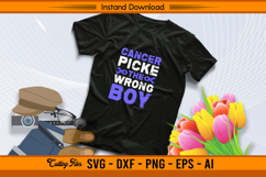 Cancer Picked The Wrong Boy Stomach Cancer SVG Product Image 2