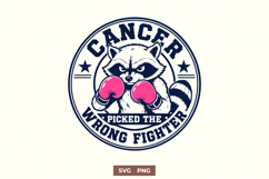 Cancer Picked The Wrong Fighter SVG, Breast Cancer Awareness Product Image 1