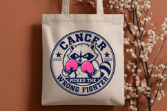 Cancer Picked The Wrong Fighter SVG, Breast Cancer Awareness Product Image 3