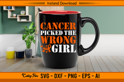 Cancer Picked The Wrong Girl Leukemia Awareness SVG Product Image 3